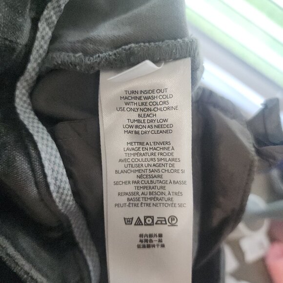 Maeve Anthropologie Womens Pants Size 8 Flare Green Pockets Cotton Blend Velvet - Picture 13 of 14